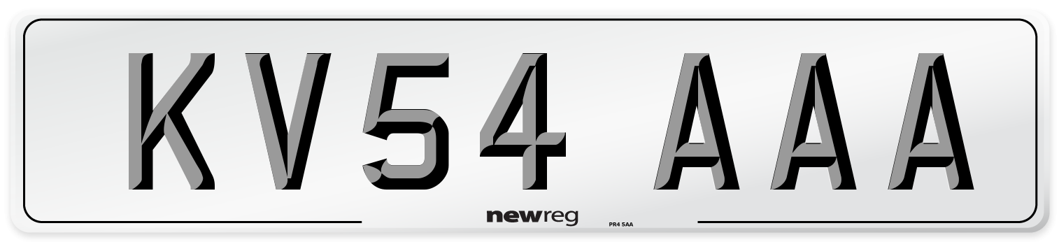 KV54 AAA Number Plate from New Reg